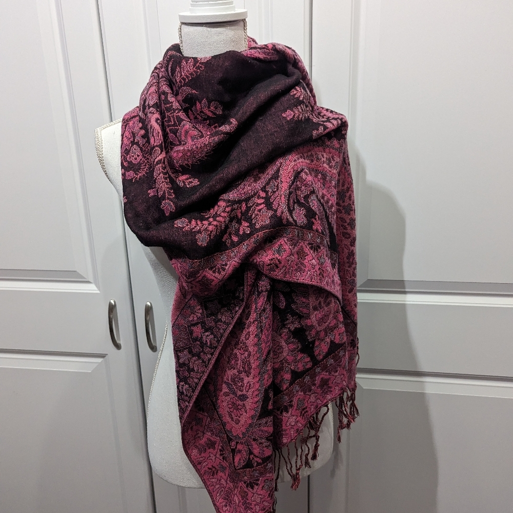 Beautiful mulberry brocade scarf